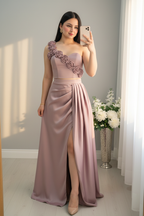 Conjunto Mauve Rosas 3D — Formal cod.005
