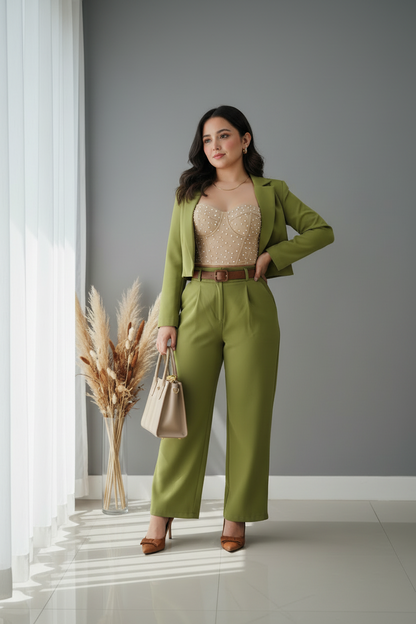 Conjunto de 2 piezas, bleizer corto más pantalón formal cod.127