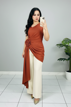 Blusa Terracotta Rose Asimétrica cod.594