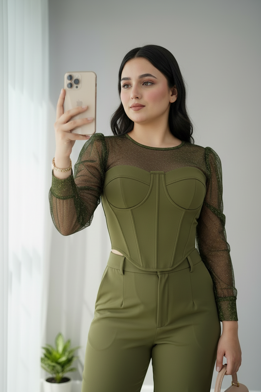 Conjunto Verde Olivo cod.746