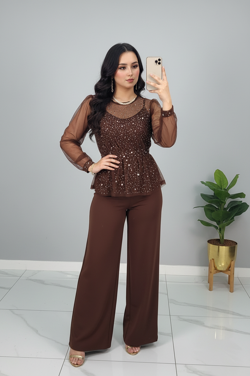 Conjunto Dos Piezas Chocolate  cod.539