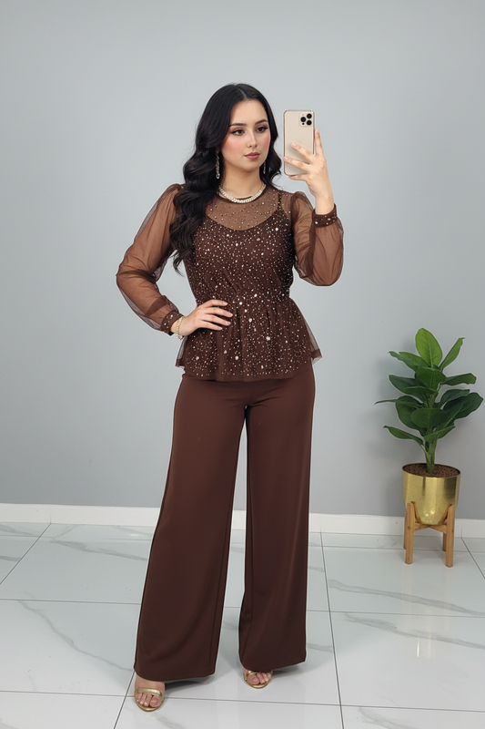 Conjunto Dos Piezas Chocolate  cod.539