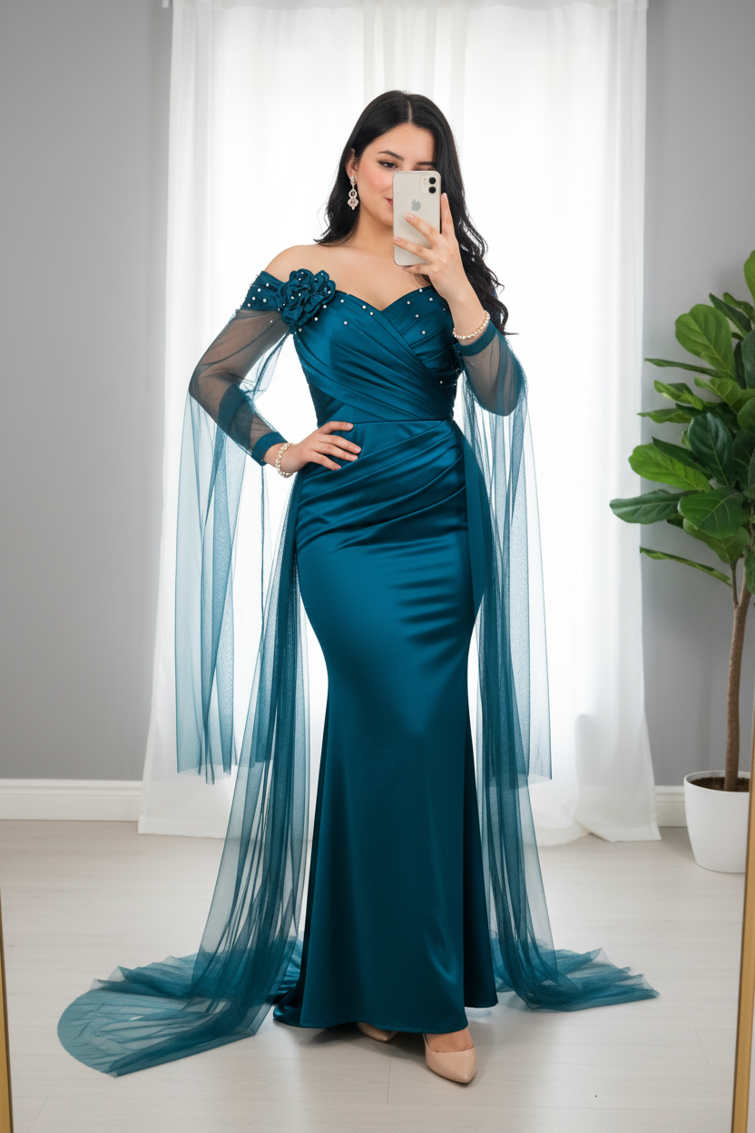 Gown Petróleo Exclusiva cod.781