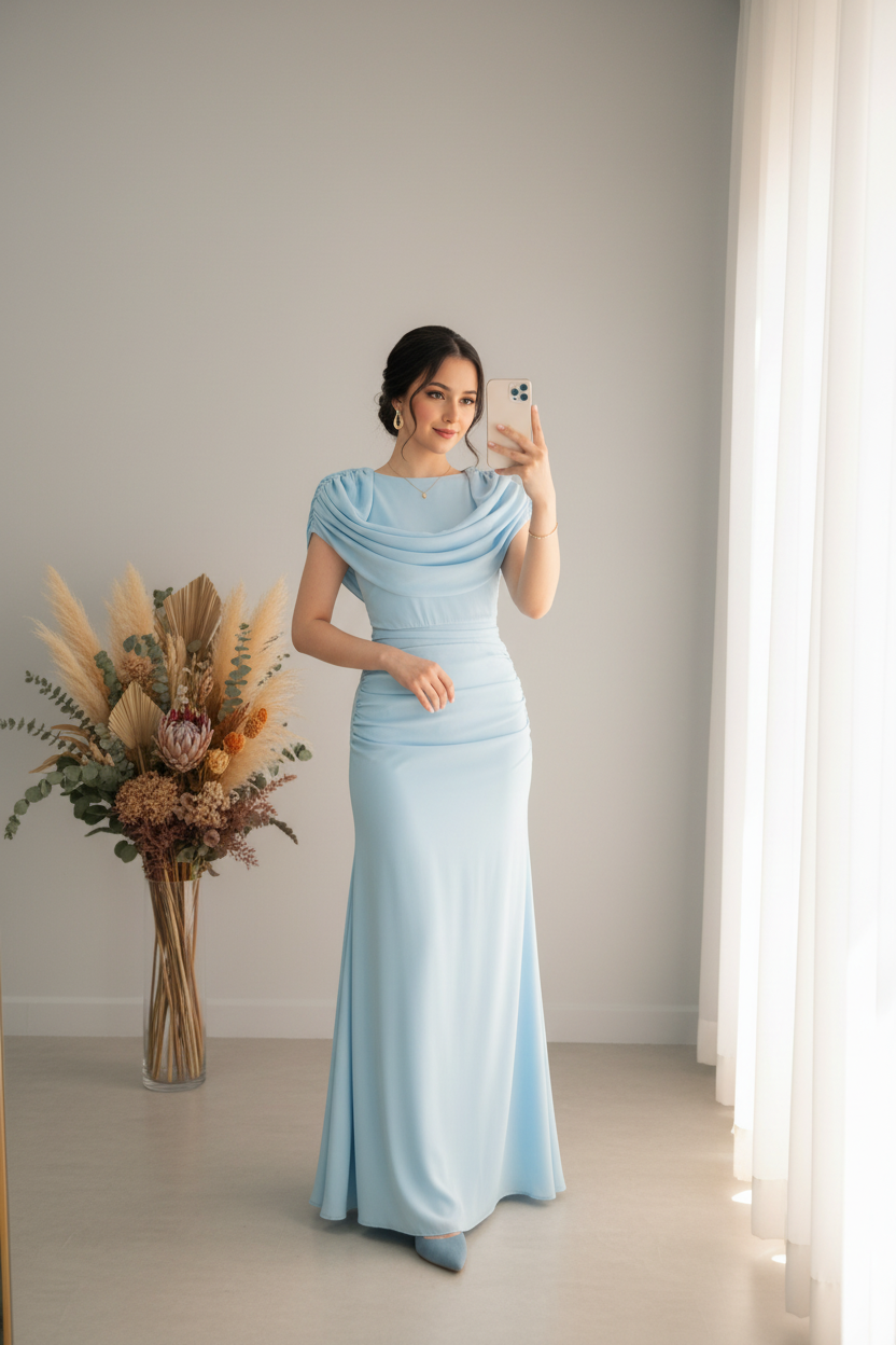 Vestido Azul Cielo Corset cod.V411