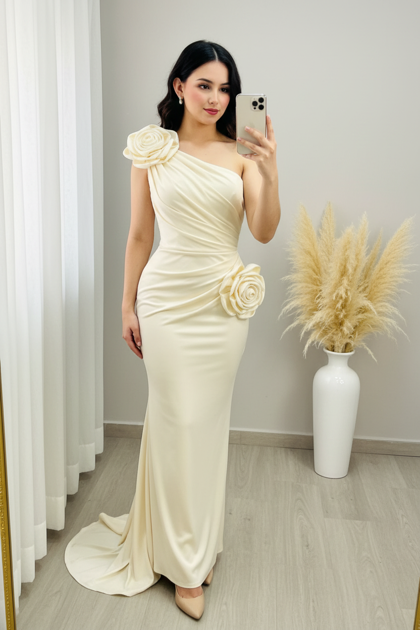 Vestido Rosa Ivory cod.V407