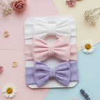 Set de 3 Cintillos Lazo Valentina - Suaves y Elegantes para Niñas | Cod.012