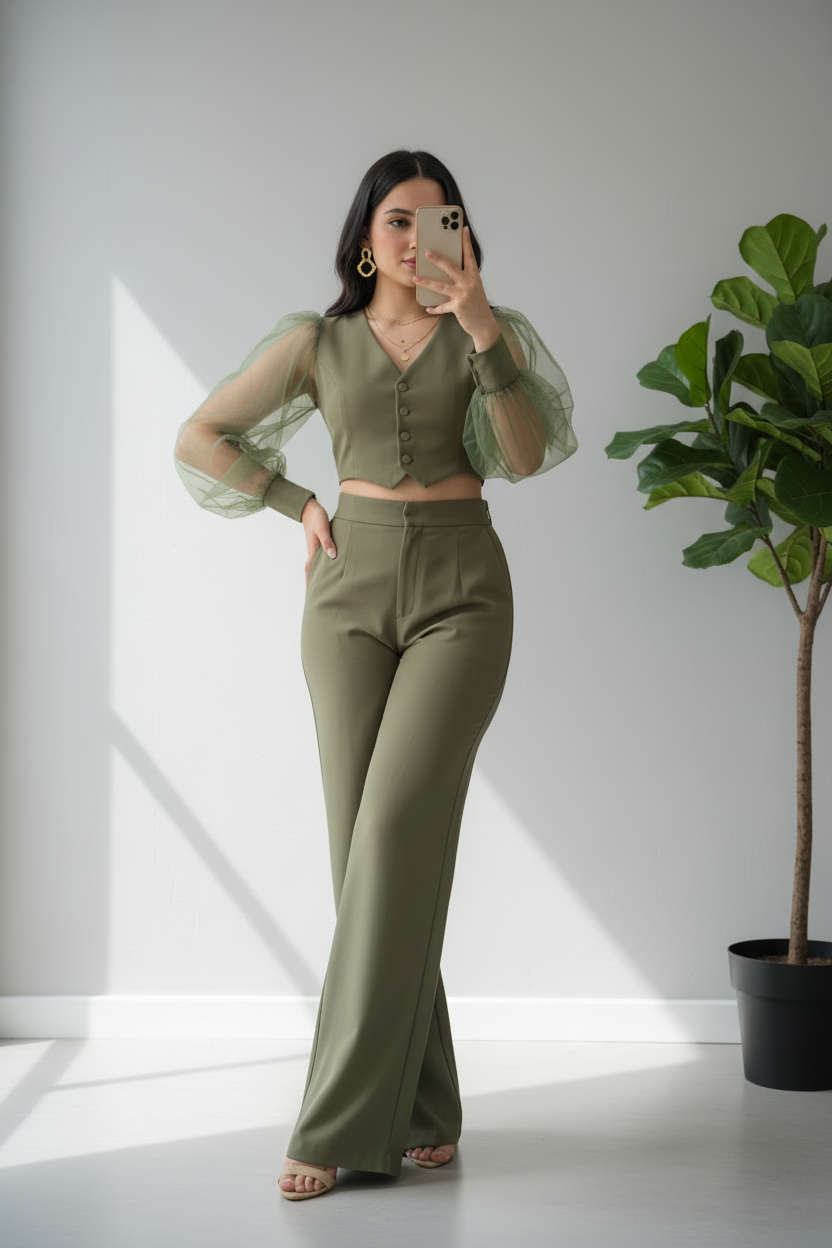Conjunto Verde Oliva  cod.650