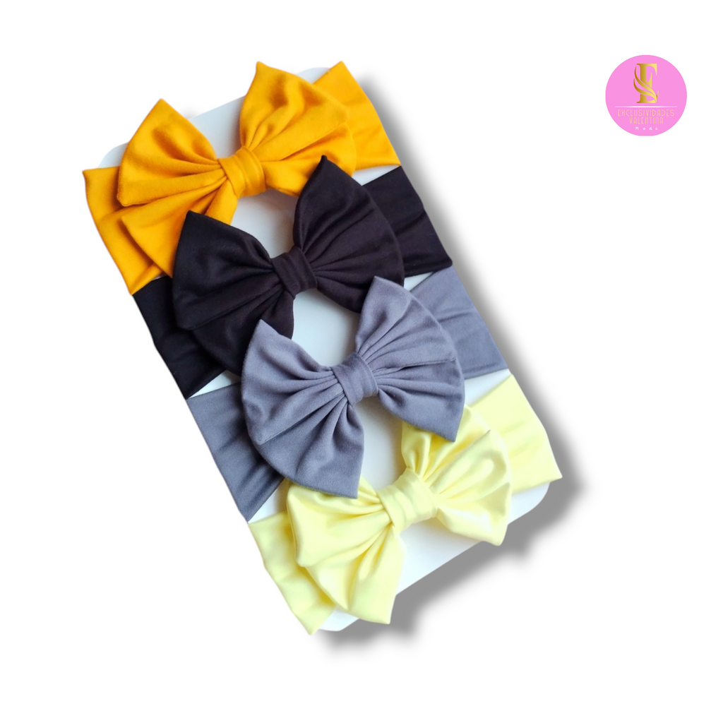 Set de 12 Cintillos de Doble Lacito para Niñas - Colección Premium Valentina