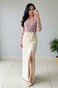 Conjunto Rosa Palo y Marfil  cod.487