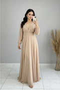 Gown Champagne Gasa Exclusiva cod.787