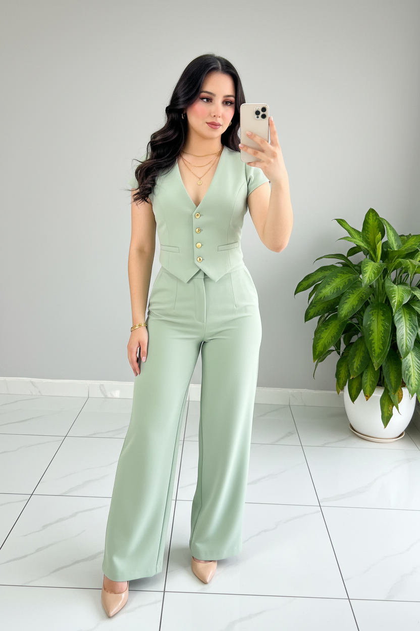 Conjunto Verde Menta cod.562