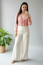 Blusa Blush Ruffle Manga Larga cod.582