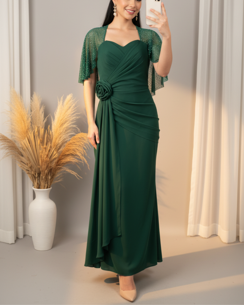 Vestido Émeraude Rose cod.00200