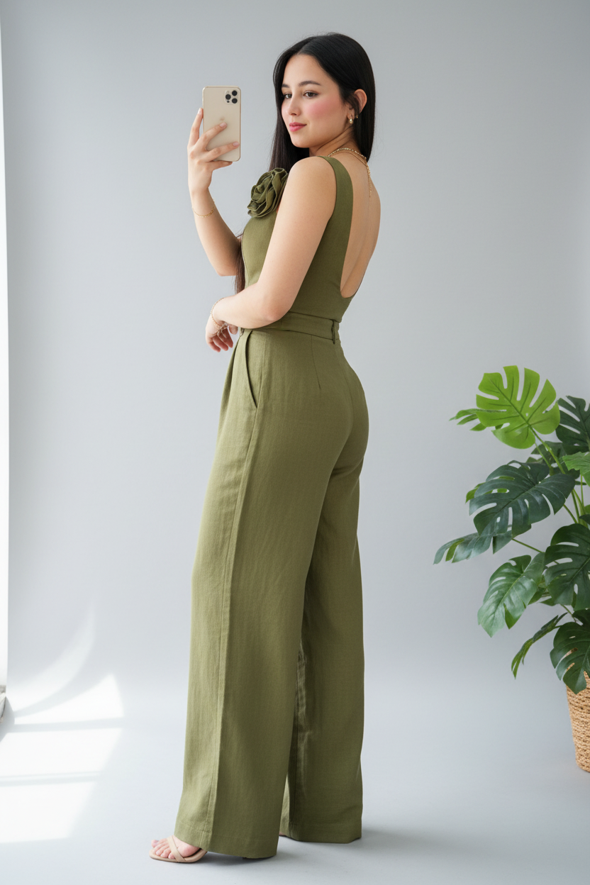 Jumpsuit Olive Rose Open Black cod.580