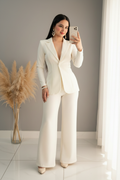 Conjunto Blanc Power Suit Blazer & Palazzo cod.C227