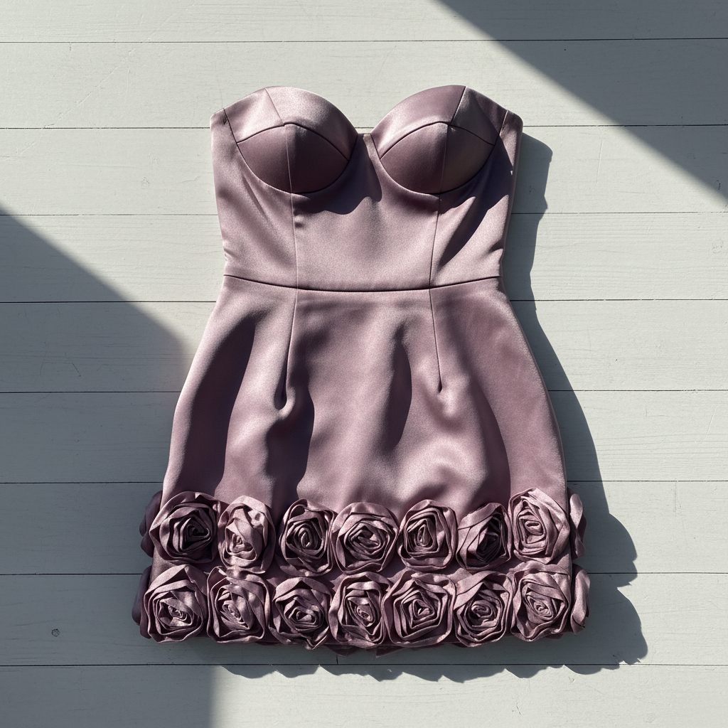 Vestido mauve vista frontal